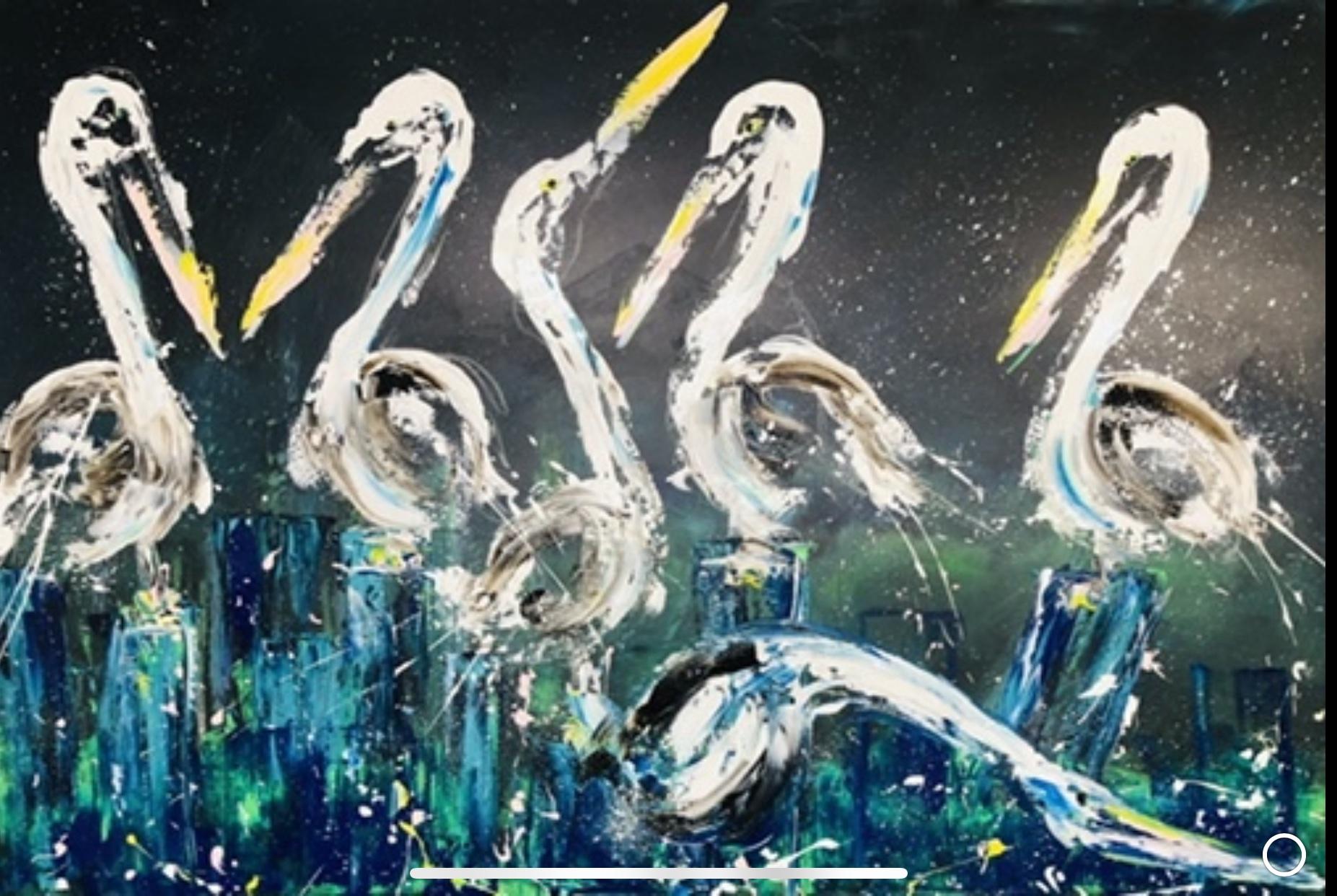 Pelicans at rest. image 1