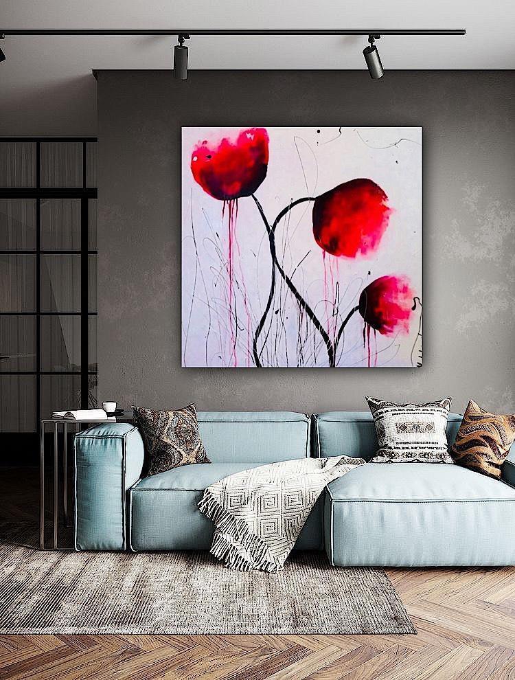 Poppies in the rain image 3