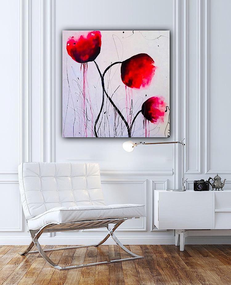 Poppies in the rain image 2
