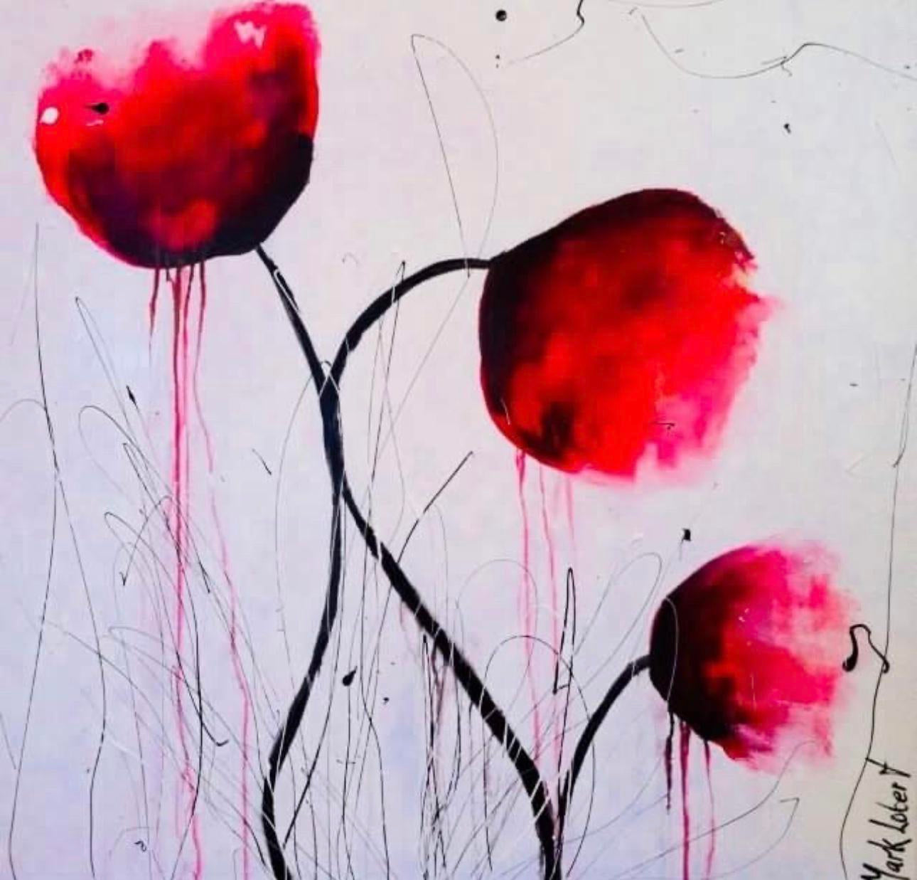 Poppies in the rain image 1